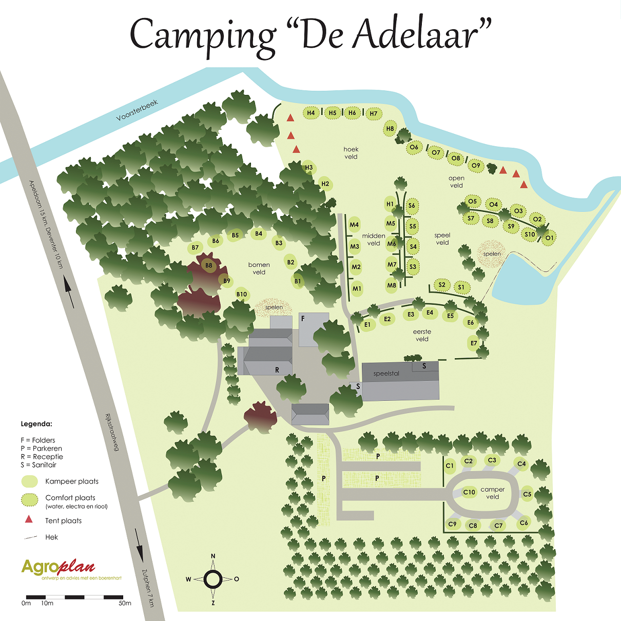 Plattegrond Camping de Adelaar